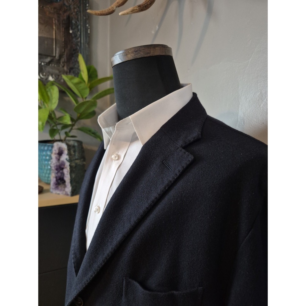 Boglioli Mens 46R Wool 3 Button K Jacket Black Italy Unstructured R3302J